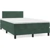Image de vidaXL Sommier Ã  lattes de lit avec matelas LED vert foncÃ© 120x190 cm