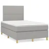 Image de vidaXL Sommier Ã  lattes de lit matelas LED gris clair 120x190 cm tissu