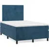 Image de vidaXL Sommier Ã  lattes de lit avec matelas LED bleu foncÃ© 120x190 cm