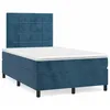 Image de vidaXL Sommier Ã  lattes de lit avec matelas LED bleu foncÃ© 120x190 cm