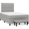 Image de vidaXL Sommier Ã  lattes de lit et matelas gris clair 120x190 cm tissu