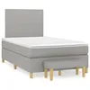 Image de vidaXL Sommier Ã  lattes de lit et matelas gris clair 120x190 cm tissu