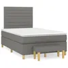 Image de vidaXL Sommier Ã  lattes de lit avec matelas noir 120x190 cm tissu