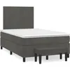 Image de vidaXL Sommier Ã  lattes de lit et matelas gris foncÃ© 120x190cm velours