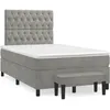 Image de vidaXL Sommier Ã  lattes de lit et matelas gris clair 120x190cm velours
