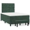 Image de vidaXL Sommier Ã  lattes de lit avec matelas vert foncÃ© 120x190 cm