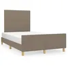 Image de vidaXL Cadre de lit avec tÃªte de lit taupe 120x190 cm tissu