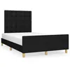 Image de vidaXL Cadre de lit avec tÃªte de lit noir 120x190 cm tissu