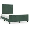 Image de vidaXL Cadre de lit avec tÃªte de lit vert foncÃ© 120x190 cm velours