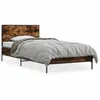 Image de vidaXL Cadre de lit sans matelas chÃªne fumÃ© 90x200 cm