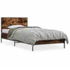 Image de vidaXL Cadre de lit sans matelas chÃªne fumÃ© 100x200 cm