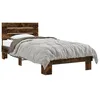 Image de vidaXL Cadre de lit sans matelas chÃªne fumÃ© 100x200 cm