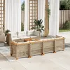 Image de Vidaxl Salon De Jardin Avec Coussins 8 Pcs Beige RÃ©sine TressÃ©e