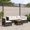 Image de Vidaxl Salon De Jardin 6 Pcs Avec Coussins Noir RÃ©sine TressÃ©e