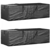 Image de Vidaxl Salon De Jardin 9 Pcs Avec Coussins Noir RÃ©sine TressÃ©e