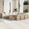 Image de Vidaxl Salon De Jardin 11 Pcs Avec Coussins Beige RÃ©sine TressÃ©e