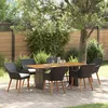 Image de vidaXL Ensemble salle Ã  manger jardin 7 piÃ¨ces en poly rotin noir