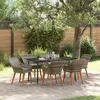 Image de Vidaxl Ensemble De Jardin 7 PiÃ¨ces En Poly Rotin Gris