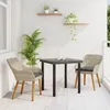 Image de vidaXL Ensemble de salle Ã  manger 3 pcs Gris clair et noir Moyen