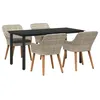 Image de vidaXL Ensemble de salle Ã  manger 5 pcs Gris clair et noir