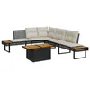 Image de Vidaxl Salon De Jardin Avec Coussins 2 Pcs Noir RÃ©sine TressÃ©e Acacia