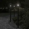 Image de Vidaxl Lampadaires D'extÃ©rieur 3 Pcs Noir 100 Cm Acier Inoxydable