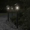 Image de Vidaxl Lampadaires D'extÃ©rieur 3 Pcs Noir 80 Cm Acier Inoxydable