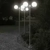 Image de Vidaxl Lampadaires D'extÃ©rieur 3 Pcs ArgentÃ© 215 Cm Acier Inoxydable
