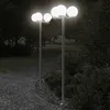 Image de Vidaxl Lampadaires D'extÃ©rieur 2 Pcs ArgentÃ© 215 Cm Acier Inoxydable
