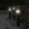 Image de Vidaxl Lampadaires D'extÃ©rieur Avec Sortie 3 Pcs Noir 50 Cm Aluminium