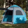 Image de Vidaxl Tente De Camping Cabine 4 Personnes Bleu LibÃ©ration Rapide