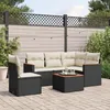 Image de Vidaxl Salon De Jardin 6 Pcs Avec Coussins Noir RÃ©sine TressÃ©e