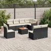 Image de Vidaxl Salon De Jardin 9 Pcs Avec Coussins Noir RÃ©sine TressÃ©e
