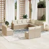 Image de Vidaxl Salon De Jardin 11 Pcs Avec Coussins Beige RÃ©sine TressÃ©e