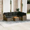 Image de Vidaxl Salon De Jardin 8 Pcs Avec Coussins Gris RÃ©sine TressÃ©e