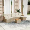 Image de Vidaxl Salon De Jardin Avec Coussins 8 Pcs Beige RÃ©sine TressÃ©e