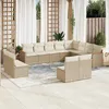 Image de Vidaxl Salon De Jardin Avec Coussins 12 Pcs Beige RÃ©sine TressÃ©e