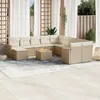 Image de Vidaxl Salon De Jardin Avec Coussins 12 Pcs Beige RÃ©sine TressÃ©e