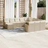 Image de Vidaxl Salon De Jardin Avec Coussins 12 Pcs Beige RÃ©sine TressÃ©e