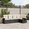Image de Vidaxl Salon De Jardin 5 Pcs Avec Coussins Noir RÃ©sine TressÃ©e