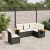 Image de Vidaxl Salon De Jardin 5 Pcs Avec Coussins Noir RÃ©sine TressÃ©e