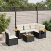 Image de Vidaxl Salon De Jardin 6 Pcs Avec Coussins Noir RÃ©sine TressÃ©e