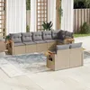 Image de Vidaxl Salon De Jardin Avec Coussins 8 Pcs Beige RÃ©sine TressÃ©e