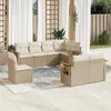 Image de Vidaxl Salon De Jardin Avec Coussins 8 Pcs Beige RÃ©sine TressÃ©e