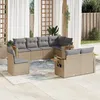Image de Vidaxl Salon De Jardin Avec Coussins 8 Pcs Beige RÃ©sine TressÃ©e
