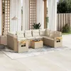 Image de Vidaxl Salon De Jardin Avec Coussins 10 Pcs Beige RÃ©sine TressÃ©e