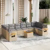 Image de Vidaxl Salon De Jardin 11 Pcs Avec Coussins Beige RÃ©sine TressÃ©e