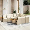 Image de Vidaxl Salon De Jardin 11 Pcs Avec Coussins Beige RÃ©sine TressÃ©e