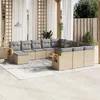 Image de Vidaxl Salon De Jardin 11 Pcs Avec Coussins Beige RÃ©sine TressÃ©e
