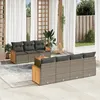 Image de Vidaxl Salon De Jardin 8 Pcs Avec Coussins Gris RÃ©sine TressÃ©e